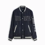 PATCH STRIPED BOMBER JACKET