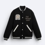 BOMBER JACKET WITH CONTRAST PATCH