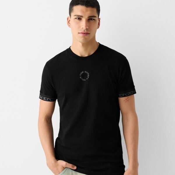 T-shirt manches courtes slim bandes