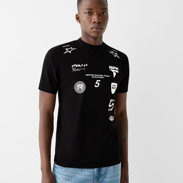 Racing short sleeve print T-shirt